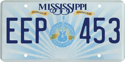 MS license plate EEP453