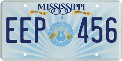 MS license plate EEP456