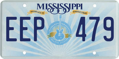 MS license plate EEP479