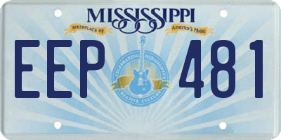 MS license plate EEP481