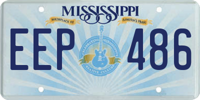 MS license plate EEP486