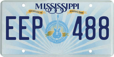 MS license plate EEP488