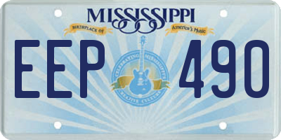 MS license plate EEP490