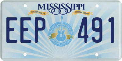 MS license plate EEP491