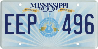 MS license plate EEP496