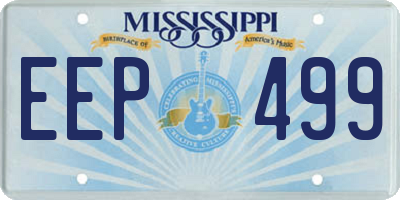 MS license plate EEP499