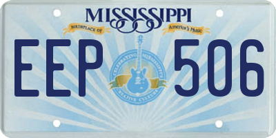 MS license plate EEP506