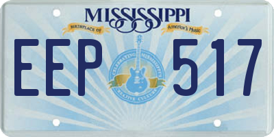 MS license plate EEP517