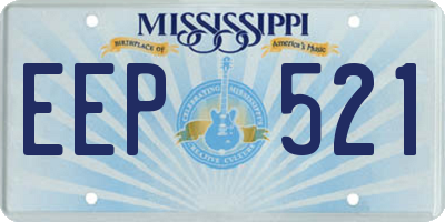 MS license plate EEP521