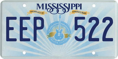 MS license plate EEP522
