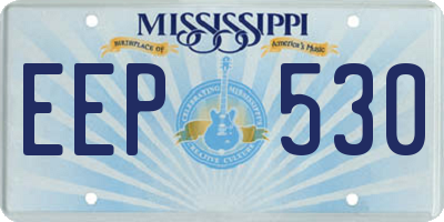 MS license plate EEP530
