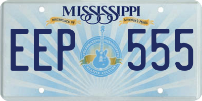 MS license plate EEP555
