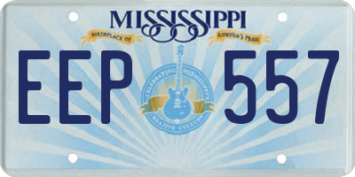 MS license plate EEP557