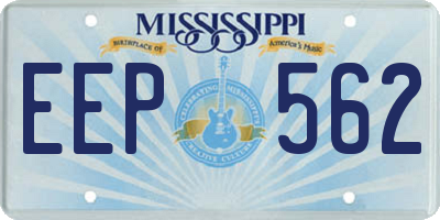 MS license plate EEP562