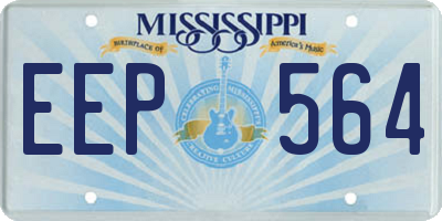 MS license plate EEP564