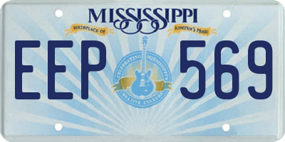 MS license plate EEP569