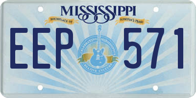MS license plate EEP571