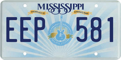 MS license plate EEP581
