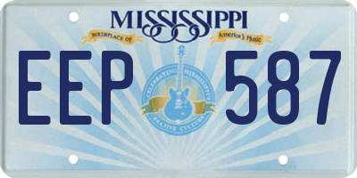 MS license plate EEP587