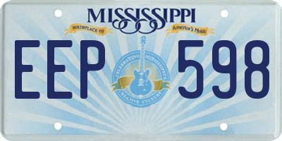 MS license plate EEP598