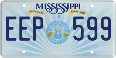 MS license plate EEP599