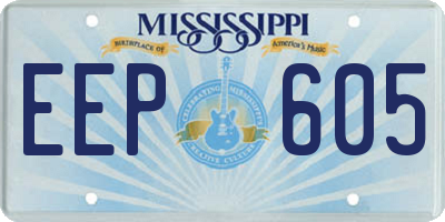MS license plate EEP605