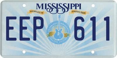 MS license plate EEP611