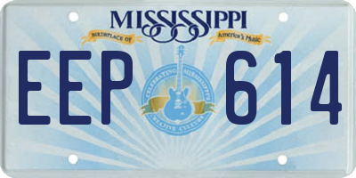 MS license plate EEP614