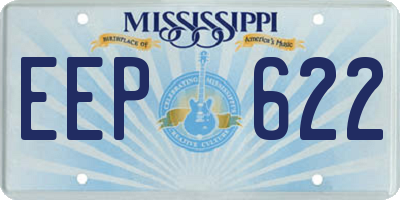 MS license plate EEP622