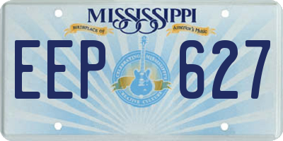 MS license plate EEP627