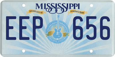 MS license plate EEP656