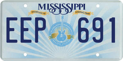 MS license plate EEP691