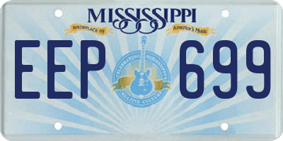 MS license plate EEP699