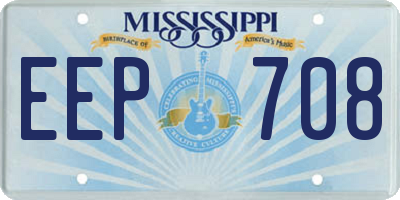 MS license plate EEP708