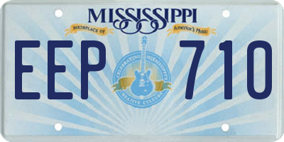 MS license plate EEP710