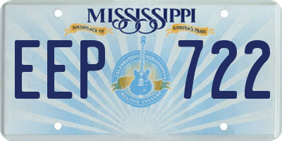 MS license plate EEP722