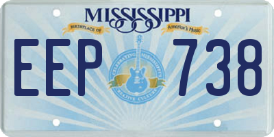MS license plate EEP738
