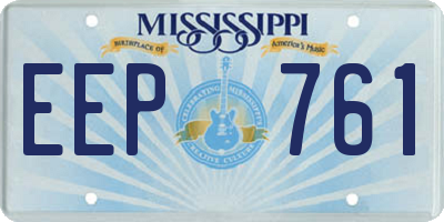 MS license plate EEP761