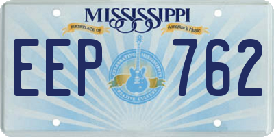 MS license plate EEP762