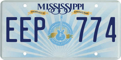 MS license plate EEP774