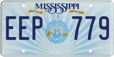 MS license plate EEP779