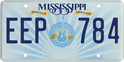 MS license plate EEP784