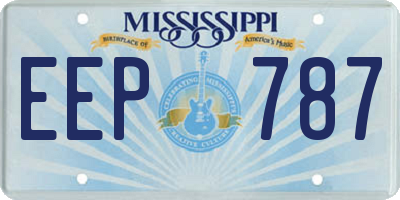 MS license plate EEP787