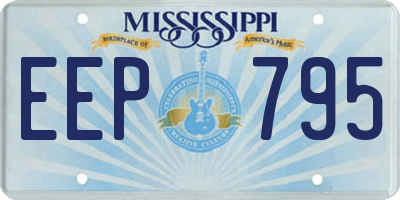 MS license plate EEP795