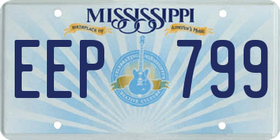 MS license plate EEP799