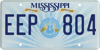 MS license plate EEP804