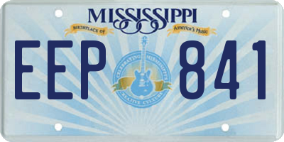 MS license plate EEP841