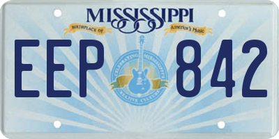 MS license plate EEP842