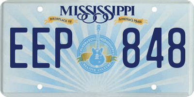 MS license plate EEP848