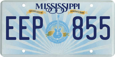 MS license plate EEP855